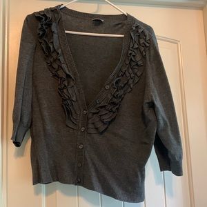 Dark Grey 3/4 Sleeve Cardigan